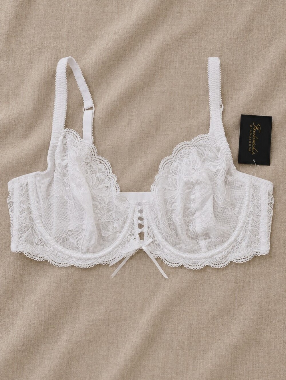 NWT Frederick's Of Hollywood Charlotte White Lace Underwire Bra Size 42C